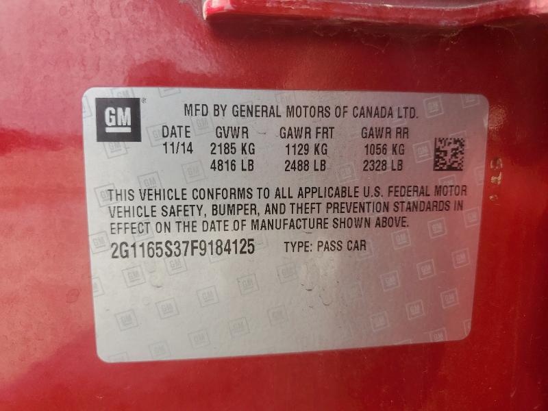 2015 CHEVROLET IMPALA LTZ - 2G1165S37F9184125