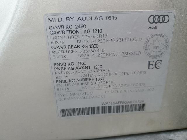 2016 AUDI Q5 PREMIUM - WA1L2AFP9GA014124