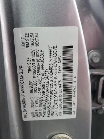 2017 ACURA RDX 5J8TB4H35HL034475