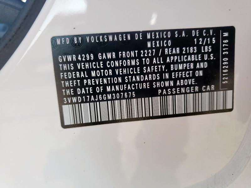 2016 VOLKSWAGEN JETTA SPOR - 3VWD17AJ6GM307675