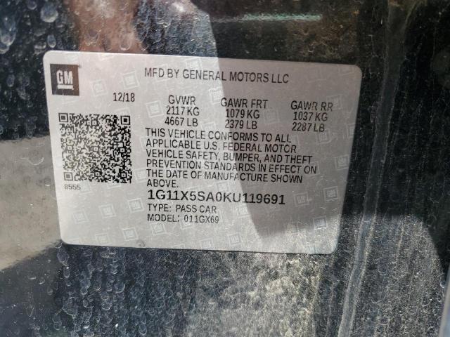 2019 CHEVROLET IMPALA LS 1G11X5SA0KU119691