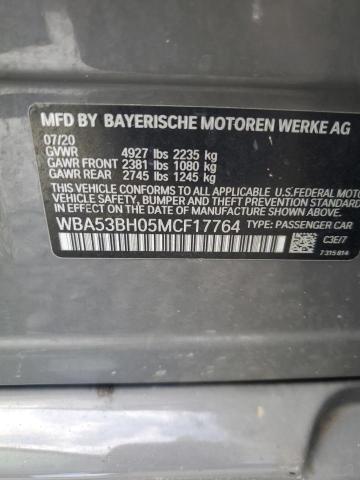 2021 BMW 530 I WBA53BH05MCF17764