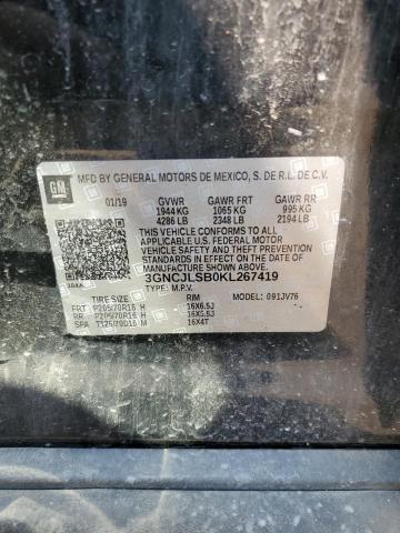 2019 CHEVROLET TRAX 1LT 3GNCJLSB0KL267419