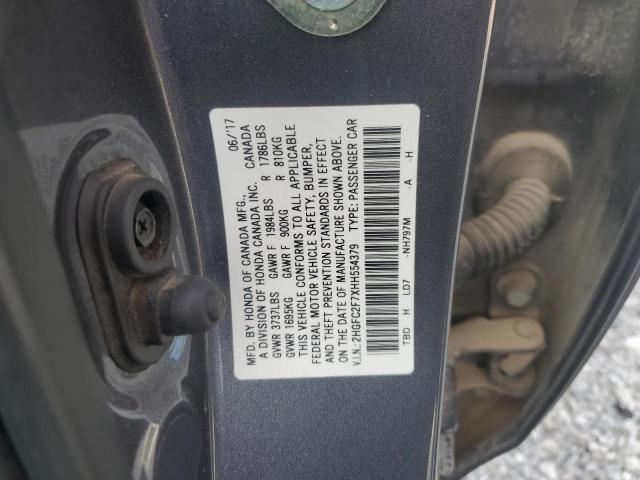 2017 HONDA CIVIC EX 2HGFC2F7XHH554379