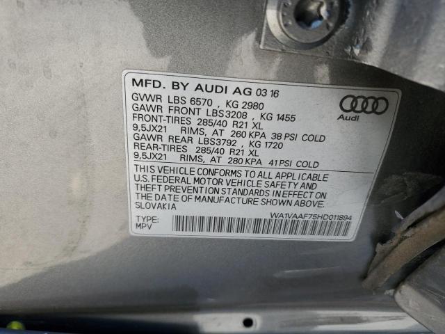2017 AUDI Q7 PRESTIG - WA1VAAF75HD011894