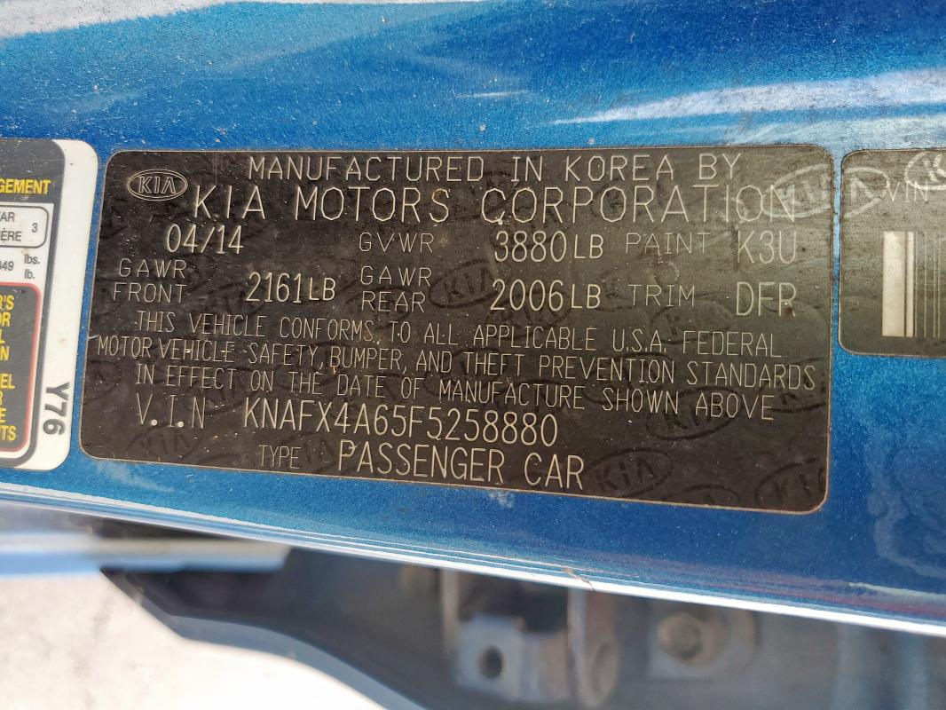 2015 KIA FORTE LX KNAFX4A65F5258880