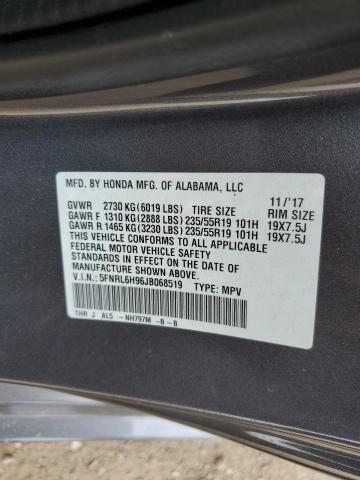 2018 HONDA ODYSSEY EL 5FNRL6H96JB068519