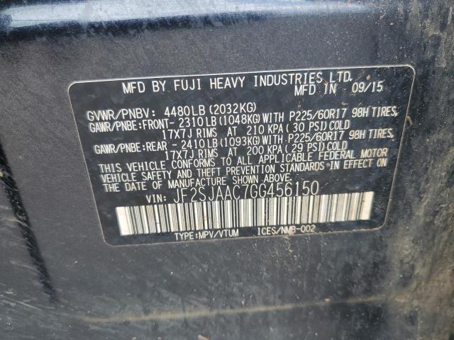 2016 SUBARU FORESTER 2 - JF2SJAAC7GG456150