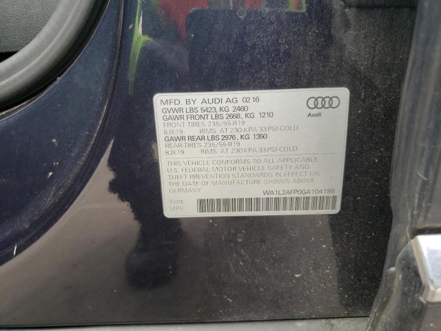 2016 AUDI Q5 PREMIUM - WA1L2AFP0GA104195