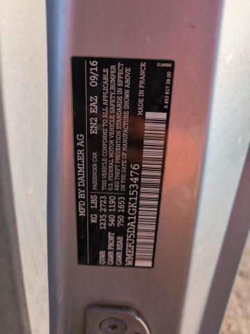 2016 SMART FORTWO - WMEFJ5DA1GK153476