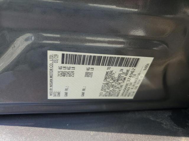 2019 NISSAN MAXIMA S 1N4AA6AVXKC374962