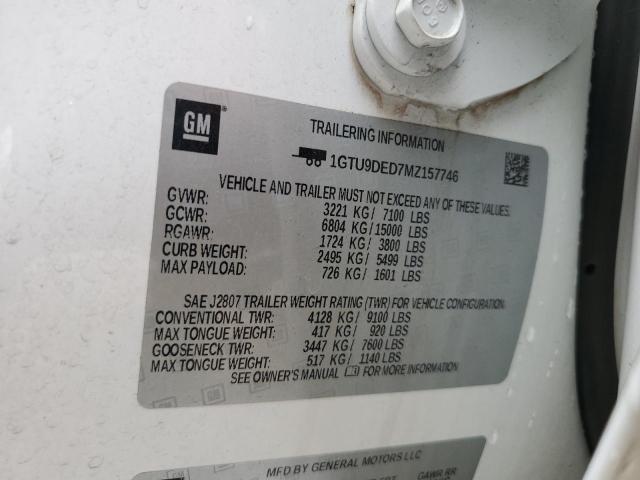 2021 GMC 280 1GTU9DED7MZ157746
