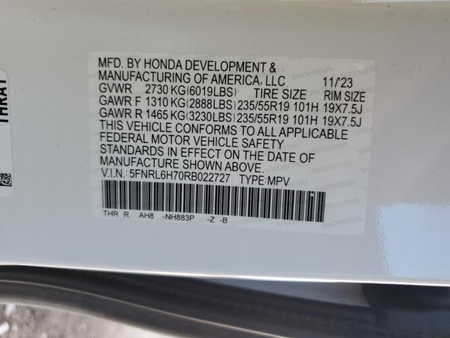 2024 HONDA ODYSSEY SP 5FNRL6H70RB022727