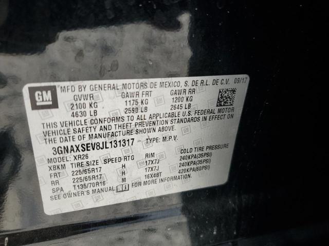 2018 CHEVROLET EQUINOX LT - 3GNAXSEV8JL131317
