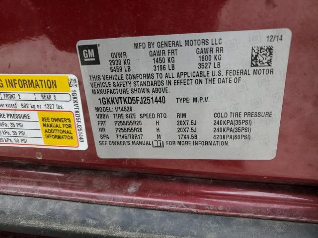 2015 GMC ACADIA DEN 1GKKVTKD5FJ251440