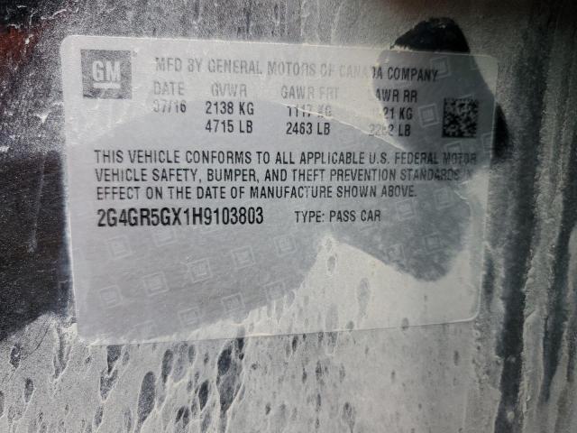 2017 BUICK REGAL PREM 2G4GR5GX1H9103803