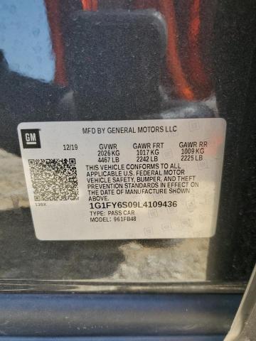 2020 CHEVROLET BOLT EV LT - 1G1FY6S09L4109436