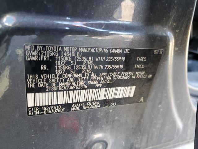2018 TOYOTA RAV4 LIMITED 2T3DFREV2JW762316