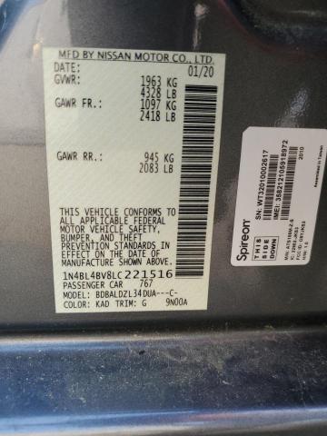 2020 NISSAN ALTIMA S 1N4BL4BV8LC221516