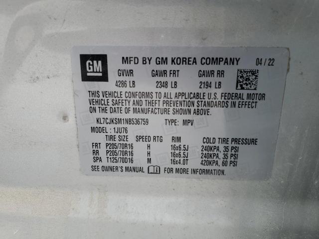 2022 CHEVROLET TRAX LS - KL7CJKSM1NB536759