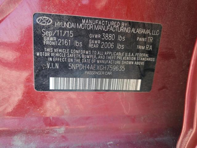 2016 HYUNDAI ELANTRA SE - 5NPDH4AEXGH759635