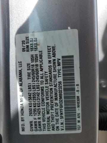 2021 HONDA PILOT EX 5FNYF6H32MB023256
