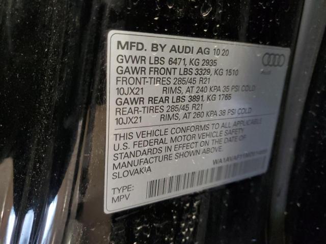 2021 AUDI Q8 PREMIUM - WA1AVAF11MD014655