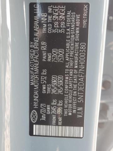 2022 HYUNDAI SANTA CRUZ - 5NTJEDAF7NH000380