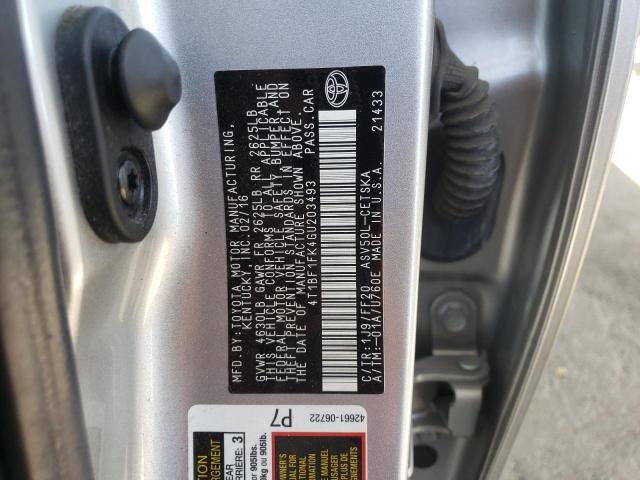 2016 TOYOTA CAMRY LE - 4T1BF1FK4GU203493