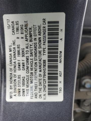 2017 HONDA CIVIC EX 2HGFC2F79HH578088