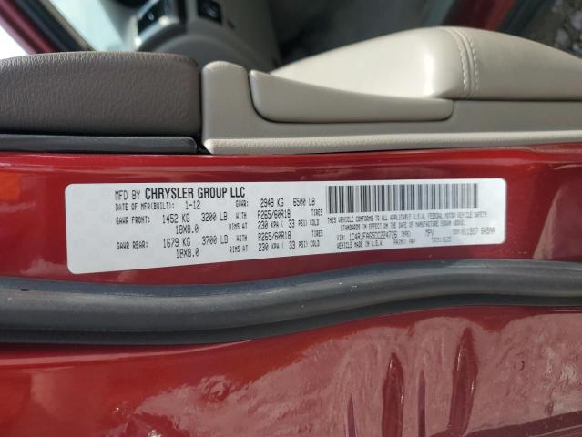 2012 JEEP GRAND CHER - 1C4RJFAG5CC224726