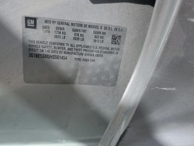 2017 CHEVROLET CRUZE LT 3G1BE5SM9HS561494