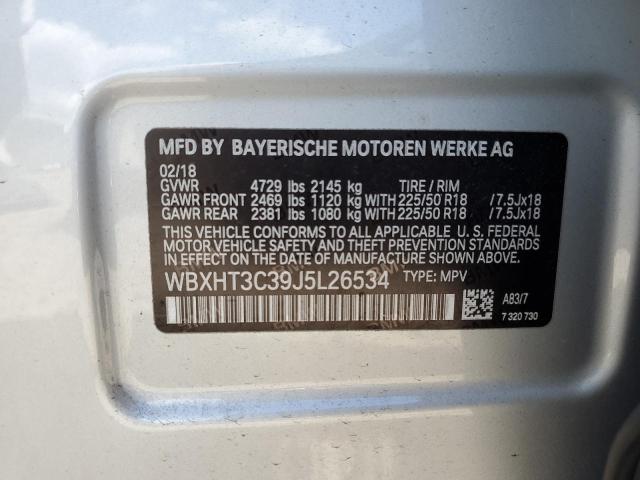 2018 BMW X1 XDRIVE2 - WBXHT3C39J5L26534