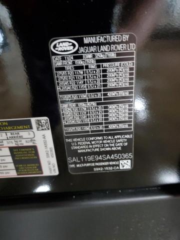 2025 LAND ROVER RANGE ROVE SAL119E94SA450365