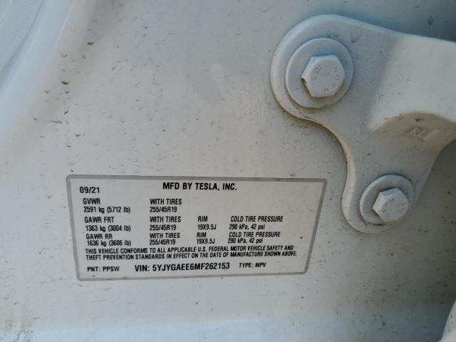 2021 TESLA MODEL Y - 5YJYGAEE6MF262153