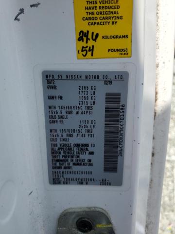 2019 NISSAN NV200 2.5S - 3N6CM0KN9KK701588