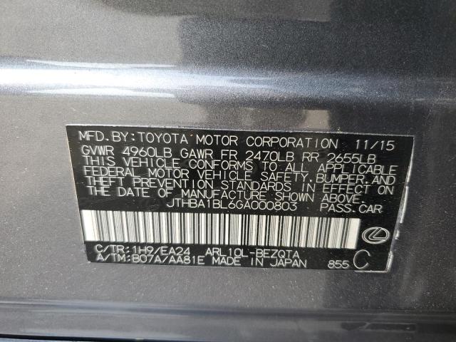 2016 LEXUS GS 200T BA JTHBA1BL6GA000803