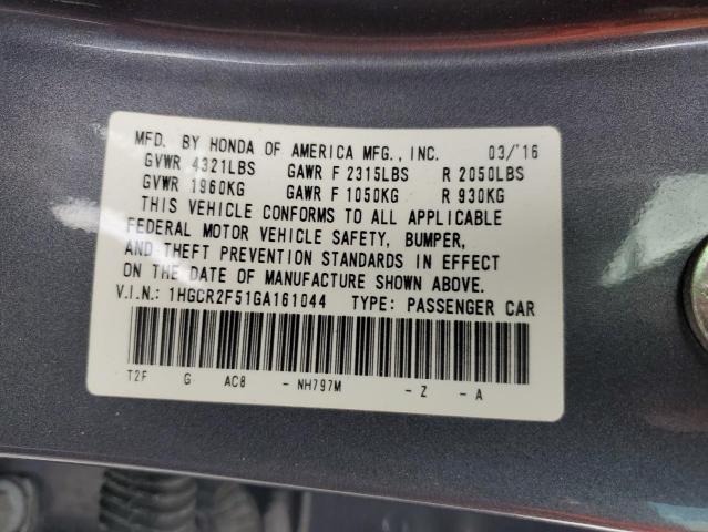 2016 HONDA ACCORD SPO - 1HGCR2F51GA161044
