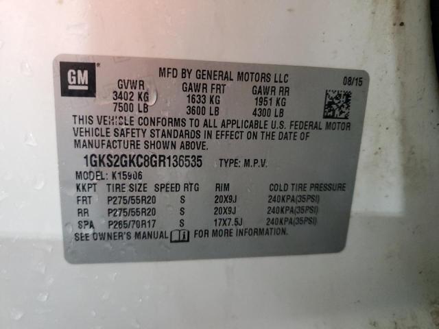 2016 GMC YUKON XL K 1GKS2GKC8GR136535