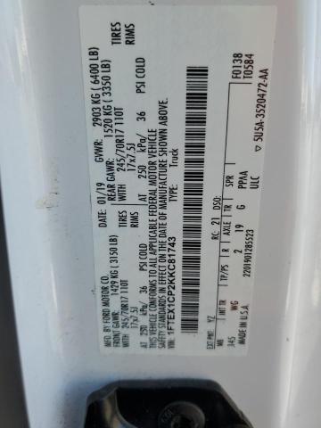 2019 FORD F150 SUPER - 1FTEX1CP2KKC81743