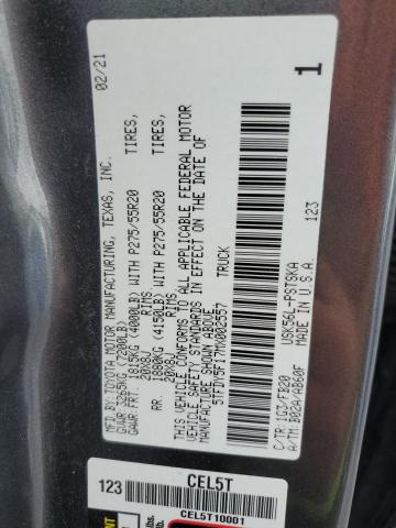 2021 TOYOTA TUNDRA CRE - 5TFDY5F17MX002557