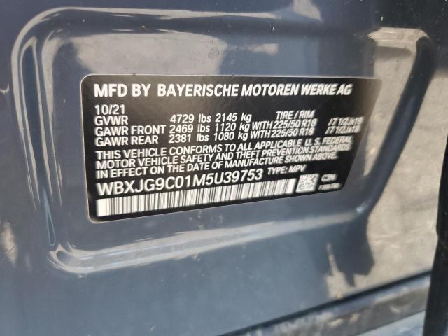 2021 BMW X1 XDRIVE2 WBXJG9C01M5U39753