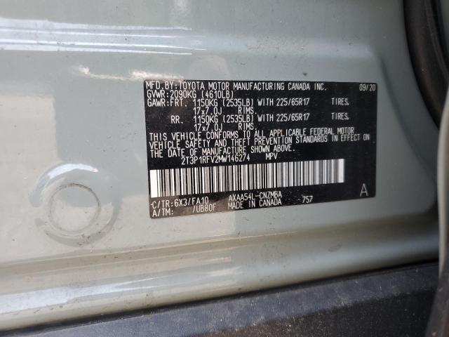 2021 TOYOTA RAV4 XLE - 2T3P1RFV2MW146274