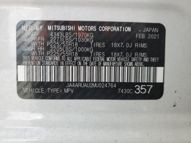 2021 MITSUBISHI OUTLANDER JA4ARUAU2MU024764