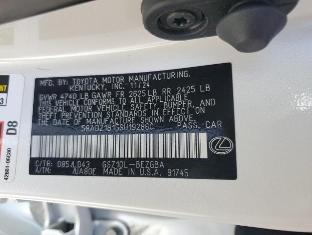 2025 LEXUS ES 350 BAS 58ADZ1B15SU192860