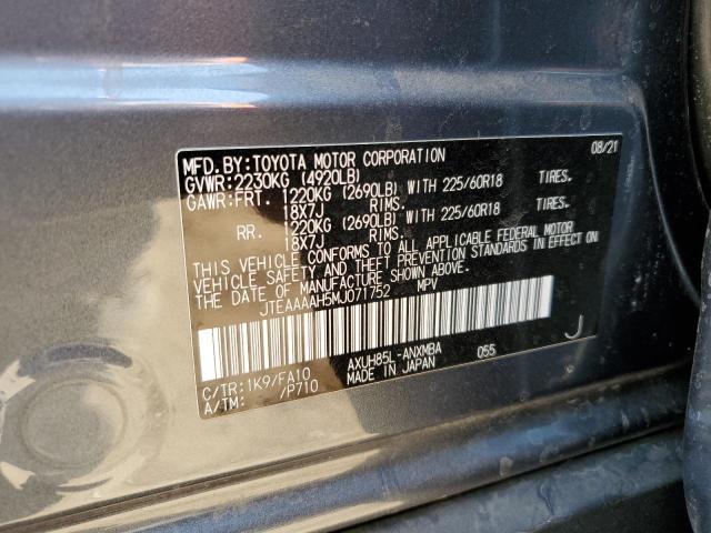 2021 TOYOTA VENZA LE JTEAAAAH5MJ071752