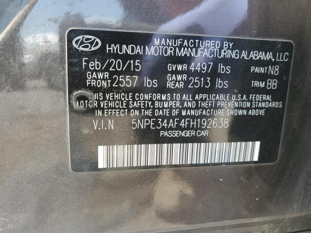 2015 HYUNDAI SONATA SPO 5NPE34AF4FH192638
