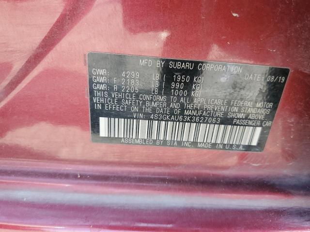 2019 SUBARU IMPREZA LI - 4S3GKAU63K3627063