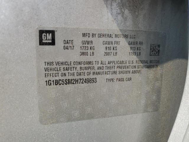 2017 CHEVROLET CRUZE LS 1G1BC5SM2H7249893