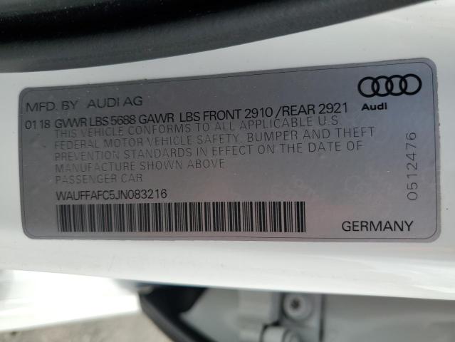 2018 AUDI S6 PREMIUM WAUFFAFC5JN083216